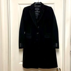 Banana Republic Black Wool Trench Overcoat